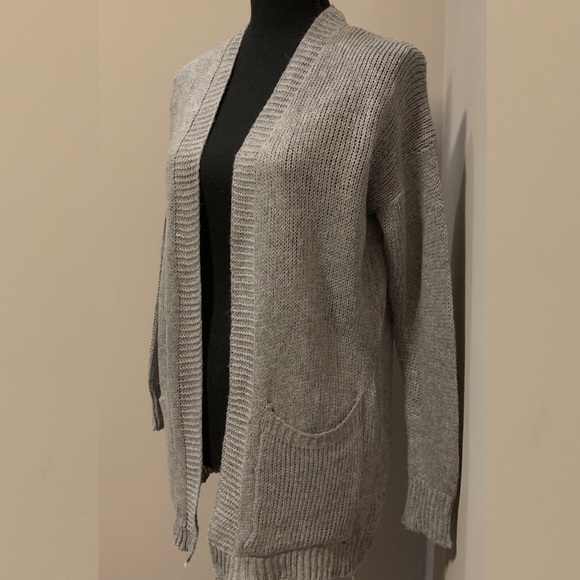 {2/$40} Grey Long Sleeve Knit Cardigan Sweater - Picture 7 of 11